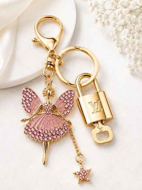 Louis Vuitton Accessories - LV Gold Padlock & Key 🔒 Authentic Louis Vuitton Bag Unbranded Fairy Charm